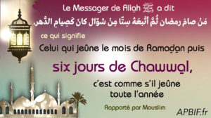 Jeûner 6 jours de Chawwal