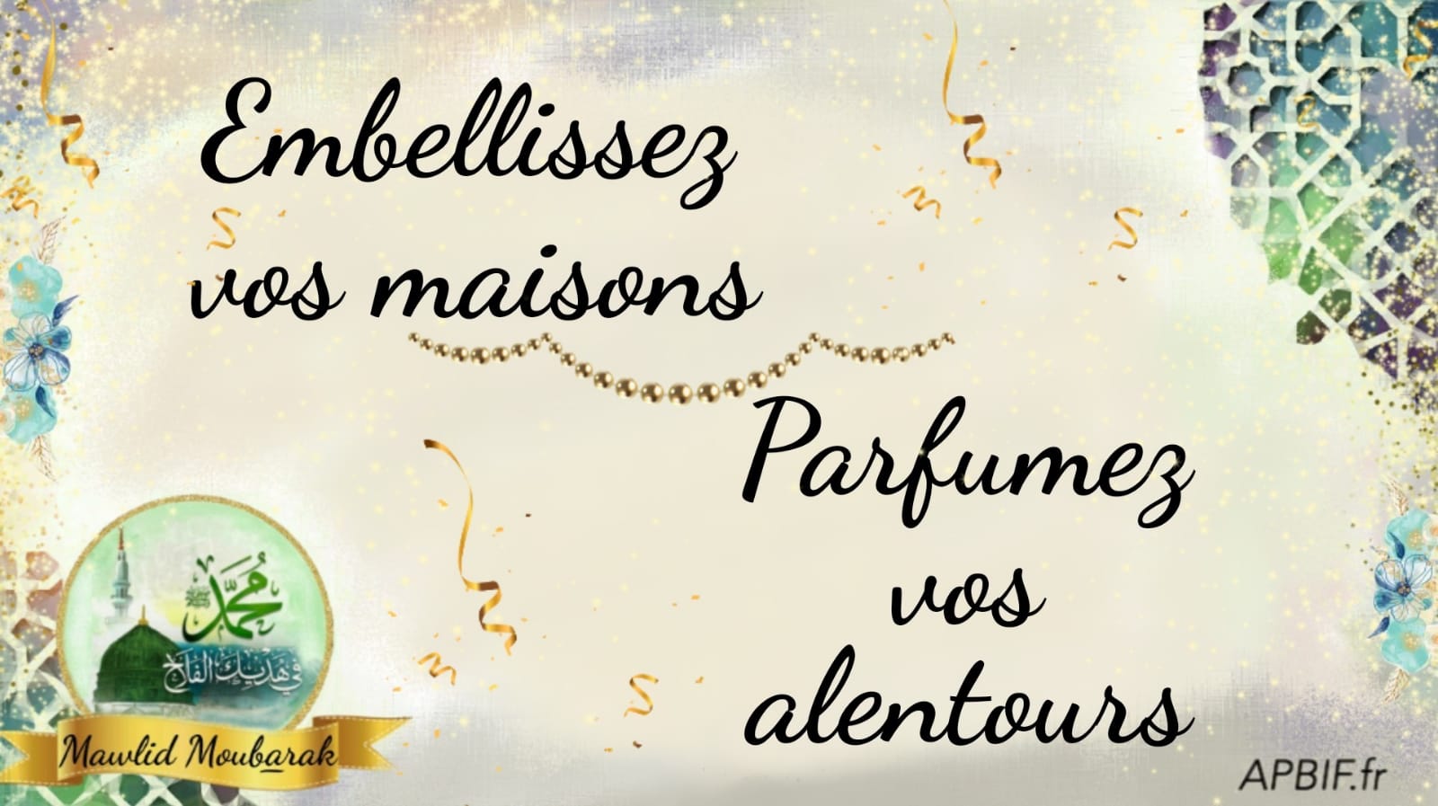 Mawlid 2019 : Félicitations de l’APBIF